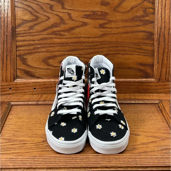 Vans Sk8 Hi Floral Plaid Patchwork Shoes - Picture 4 of 10